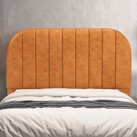 Cabeceira Cama Box Queen Estofada Orgânica 160cm Alice W01 Couríssimo Canela - Lyam Decor
