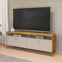 Ver imagem 5 de Rack Bancada Duarte e Pés em Madeira 160cm Tv até 60 Polegadas Tauari/offwhite G77 - Gran Belo