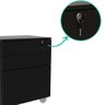 Gaveteiro de Arquivos para Escritório 3 Gavetas com Chave e Rodízios Me4148 Tecnomobili Preto - 2