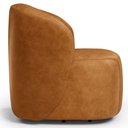 Ver imagem 7 de Kit 02 Poltronas Giratória Orgânica para Sala Living Heidy F04 Couríssimo Whisky - Lyam Decor