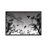 Quadro Decorativo - Natureza e Passaros Tons de Cinza Flnt013 - Tela Canvas - 60x40cm - 1