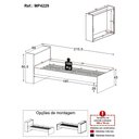 Ver imagem 4 de Cama de Solteiro para Colchão 188 X 78cm com Baú Embutido Multimóveis Mp4229