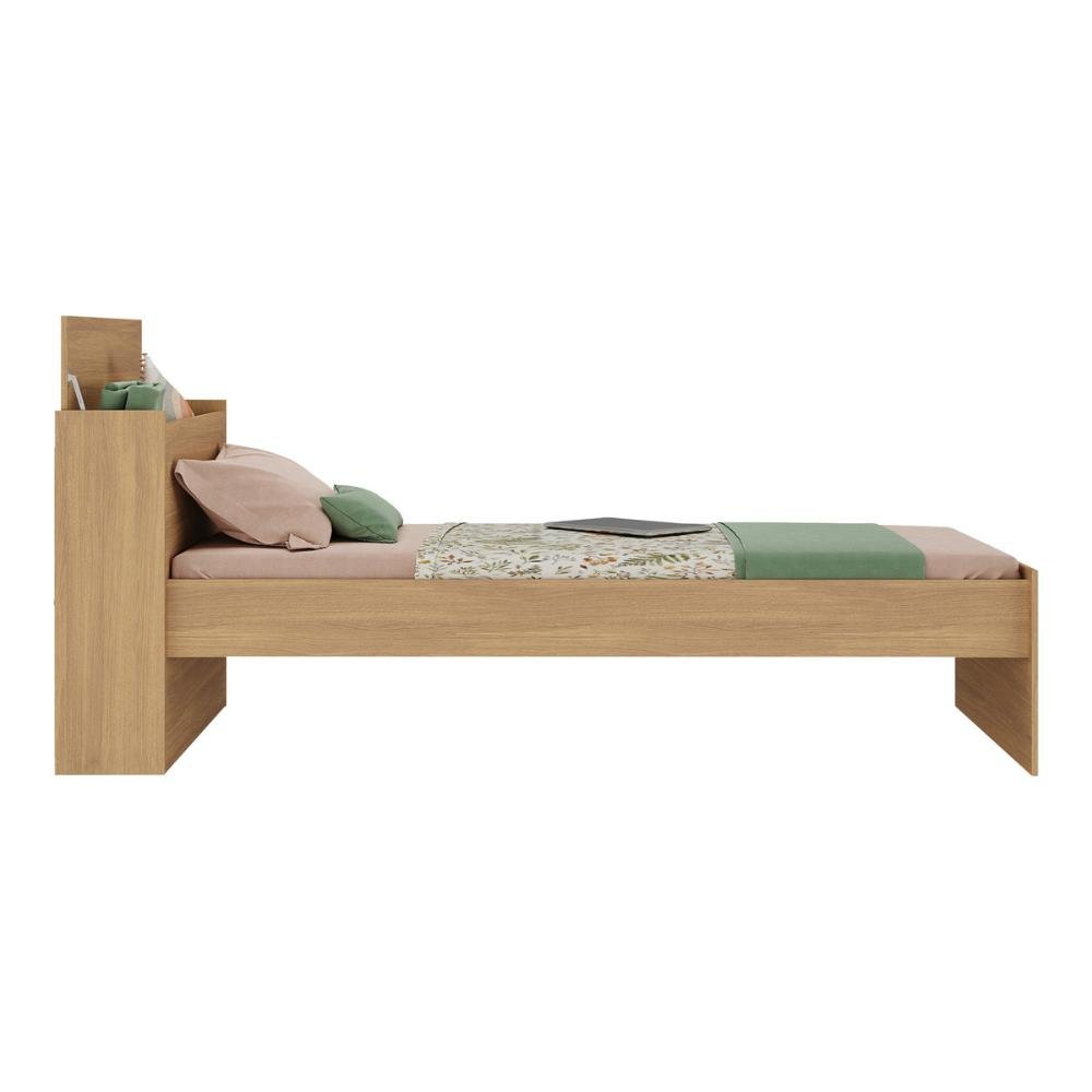 Cama de Solteiro para Colchão 188 X 78cm com Baú Embutido Multimóveis Mp4229 - 5