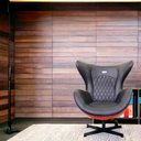 Ver imagem 1 de Poltrona Decorativa Egg Chair Nº20 C/regulagem de Altura Azul/laranja G53 - Gran Belo