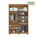 Ver imagem 7 de Guarda Roupa Solteiro 4 Portas 2 Gavetas Alonzo Móveis Lopas