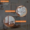 Ver imagem 3 de Gabinete para Banheiro 60 Cm 100% Mdf 2 Gavetas C/ Espelheira Uni Mgm Móveis Pistache/freijo