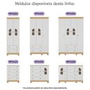 Ver imagem 7 de Berço 3 em 1 para Colchão 130x60cm com Cômoda 1 Porta 4 Gavetas Nina Multimóveis Mp4760