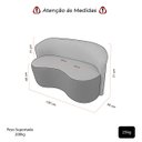 Ver imagem 4 de Sofá Orgânico Curvo 2 Lugares para Sala e Escritório Linho Olive