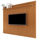 Ver imagem 2 de Painel para Tv até 80 Polegadas Morfeu Ripado 1 Prateleira Nature 682 - Pnr Móveis