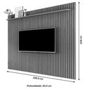 Ver imagem 3 de Painel para Tv até 80 Polegadas Morfeu Ripado 1 Prateleira Nature 682 - Pnr Móveis