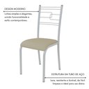 Ver imagem 4 de Conjunto Sala de Jantar Ella 90x90cm 4 Cadeiras Branca-creme