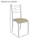 Ver imagem 3 de Conjunto Sala de Jantar Ella 90x90cm 4 Cadeiras Branca-creme