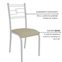 Ver mais imagens de Conjunto Sala de Jantar Ella 90x90cm 4 Cadeiras Branca-creme