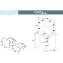 Ver imagem 5 de Penteadeira Infantil Pe-2010 C/ 3 Gavetas e Espelho Branco - Tecno Mobili
