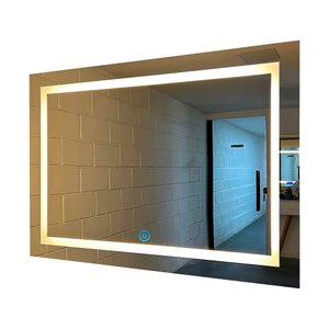 Espelho Decorativo Jateado Led Quente com Touch - 80x60cm