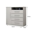 Ver imagem 2 de Cômoda Diamante 1 Porta 4 Gavetas c/ Sapateira Branco