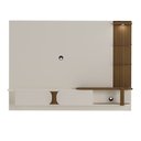 Ver imagem 4 de Painel para Tv até 65 Polegadas Urban 2 Portas com Led Off White/pinho Ripado - Pnr Móveis