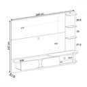 Ver imagem 5 de Painel para Tv até 65 Polegadas Urban 2 Portas com Led Off White/pinho Ripado - Pnr Móveis