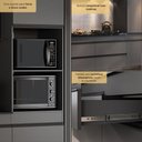 Ver imagem 6 de Armário Cozinha Modulada Completa Suspensa com Pia 251,5cm Milano Multimóveis MCR2477 Grafite