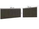 Ver imagem 7 de Cabeceira em L para Cama Box Solteiro Proteção Lateral Estofada - Marrom Suede