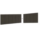 Ver imagem 3 de Cabeceira em L para Cama Box Solteiro Proteção Lateral Estofada - Marrom Suede