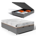 Ver imagem 3 de Cama Box Baú com Colchão Ortopédico de Espuma D33 a Vácuo Sonno Full - Lucas Home - Casal