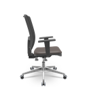 Ver imagem 2 de Cadeira Brizza Tela 3d Backplax Aluminio - Sintético Café