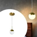 Ver imagem 1 de Pendente Lustres de Teto Jabuticaba Dourado com Globo 12cm Decoração Sala, Quarto, Lavabo