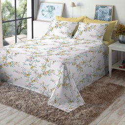 Jogo de Cama Queen Size Algodão 180 Fios 4 Peças Estampado - 2