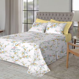 Jogo de Cama Queen Size Algodão 180 Fios 4 Peças Estampado - 4