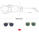 Ver imagem 5 de Oculos de Sol Unissex Polarizado Design Classico Hexágono Uv400 Preto