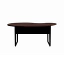 Ver imagem 2 de Mesa Escrivaninha Orgânica Linear em MDP 175x92cm Pés de Metal Corporate F5 Preto/Marrom
