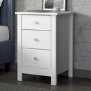 Ver imagem 7 de Mesa de Cabeceira 3 Gavetas 40 Cm Dm113 Branco Dtall Branco