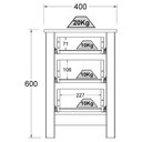 Ver imagem 3 de Mesa de Cabeceira 3 Gavetas 40 Cm Dm113 Branco Dtall Branco