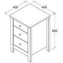 Ver imagem 5 de Mesa de Cabeceira 3 Gavetas 40 Cm Dm113 Branco Dtall Branco