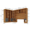 Ver imagem 4 de Guarda-roupa Modulado Soberano 11 Portas 8 Gavetas com Espelho Cinamomo/chumbo - Panorama Móveis