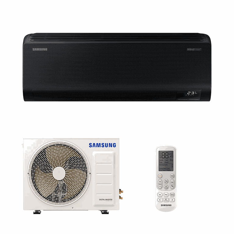 Ar Condicionado Split Inverter Samsung WindFree Black Edition 24.000 Btus Quente e Frio 220v