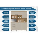 Ver imagem 2 de Cozinha Compacta Nobreza C/ 5 Portas e 2 Gavetas 160cm Carvalho/cinza - Nesher
