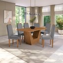Ver imagem 1 de Conjunto Sala de Jantar Verbana Kappesberg 6 Cadeiras Veludo Titanio