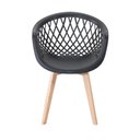 Ver imagem 2 de Cadeira Web Wood em Madeira e Pp Preta com Braço