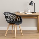 Ver imagem 6 de Cadeira Web Wood em Madeira e Pp Preta com Braço