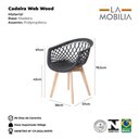 Ver imagem 5 de Cadeira Web Wood em Madeira e Pp Preta com Braço