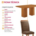 Ver imagem 7 de Mesa de Jantar Eloise 180 cm Tampo MDF Laminado Canto Copo com 6 Cadeiras Aline