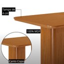 Ver imagem 6 de Mesa de Jantar Eloise 180 cm Tampo MDF Laminado Canto Copo com 6 Cadeiras Aline