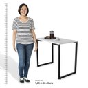 Ver imagem 5 de Mesa de Cozinha Bistrô Porto Branco 120cm com 4 Banquetas Industriais Maviê Branco/Preto - Mpozenato