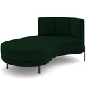 Ver imagem 1 de Chaise Longue Divã 164cm Braço Esquerdo Logus D06 Veludo Verde - Mpozenato