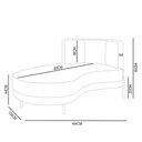 Ver imagem 4 de Chaise Longue Divã 164cm Braço Esquerdo Logus D06 Veludo Verde - Mpozenato