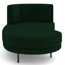 Ver imagem 6 de Chaise Longue Divã 164cm Braço Esquerdo Logus D06 Veludo Verde - Mpozenato