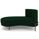 Ver imagem 7 de Chaise Longue Divã 164cm Braço Esquerdo Logus D06 Veludo Verde - Mpozenato