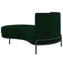 Ver imagem 5 de Chaise Longue Divã 164cm Braço Esquerdo Logus D06 Veludo Verde - Mpozenato